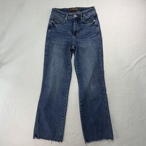 Judy Blue 5 27 Women's Jeans Straight Leg Blue Denim Stretch Western Boho